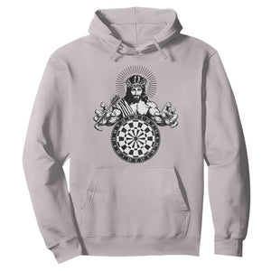 Funny Christian Dartist Gift Hoodie Jesus Bullseye Shooter TS12 Ice Gray Print Your Wear