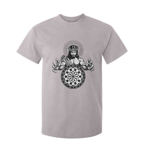 Funny Christian Dartist Gift T Shirt For Kid Jesus Bullseye Shooter TS12 Ice Gray Print Your Wear