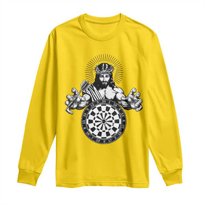 Funny Christian Dartist Gift Long Sleeve Shirt Jesus Bullseye Shooter TS12 Daisy Print Your Wear