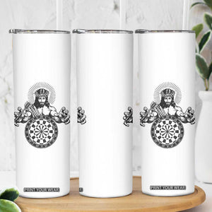 Funny Christian Dartist Gift Skinny Tumbler Jesus Bullseye Shooter TS12 Print Your Wear