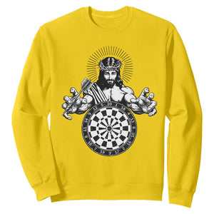 Funny Christian Dartist Gift Sweatshirt Jesus Bullseye Shooter TS12 Daisy Print Your Wear