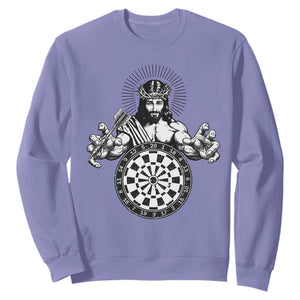 Funny Christian Dartist Gift Sweatshirt Jesus Bullseye Shooter TS12 Violet Print Your Wear