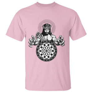 Funny Christian Dartist Gift T Shirt Jesus Bullseye Shooter TS12 Light Pink Print Your Wear