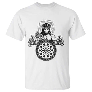 Funny Christian Dartist Gift T Shirt Jesus Bullseye Shooter TS12 White Print Your Wear