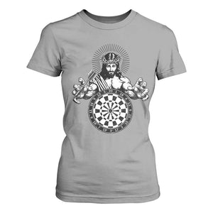 Funny Christian Dartist Gift T Shirt For Women Jesus Bullseye Shooter TS12 Sport Gray Print Your Wear