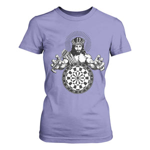 Funny Christian Dartist Gift T Shirt For Women Jesus Bullseye Shooter TS12 Violet Print Your Wear