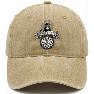 Funny Christian Dartist Gift Washed Cotton Baseball Cap Jesus Bullseye Shooter TS12 Print Your Wear