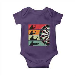 Vintage Darts Player Christian Faith Gift Baby Onesie Jesus Bullseye Shooter TS12 Purple Print Your Wear
