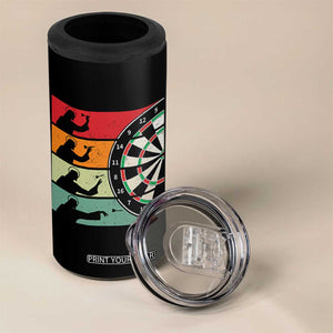 Vintage Darts Player Christian Faith Gift 4 in 1 Can Cooler Tumbler Jesus Bullseye Shooter TS12 Print Your Wear