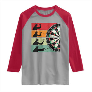 Vintage Darts Player Christian Faith Gift Raglan Shirt Jesus Bullseye Shooter TS12 Sport Gray Red Print Your Wear