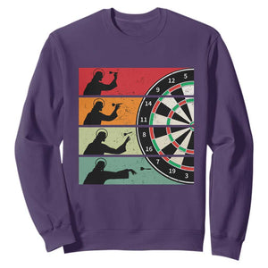 Vintage Darts Player Christian Faith Gift Sweatshirt Jesus Bullseye Shooter TS12 Purple Print Your Wear