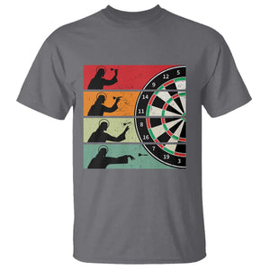 Vintage Darts Player Christian Faith Gift T Shirt Jesus Bullseye Shooter TS12 Charcoal Print Your Wear