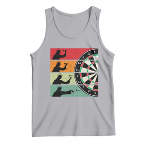 Vintage Darts Player Christian Faith Gift Tank Top Jesus Bullseye Shooter TS12 Athletic Heather Print Your Wear