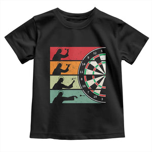 Vintage Darts Player Christian Faith Gift Toddler T Shirt Jesus Bullseye Shooter TS12 Black Print Your Wear