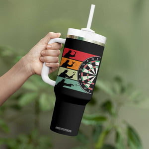 Vintage Darts Player Christian Faith Gift Tumbler With Handle Jesus Bullseye Shooter TS12 Print Your Wear