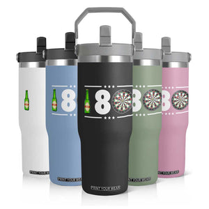Darts Master 180 And Beer Flip Straw Tumbler Funny Bullseye Shooter Gift TS12 Print Your Wear