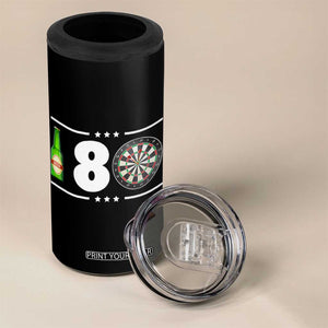 Darts Master 180 And Beer 4 in 1 Can Cooler Tumbler Funny Bullseye Shooter Gift TS12 Print Your Wear