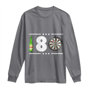 Darts Master 180 And Beer Long Sleeve Shirt Funny Bullseye Shooter Gift TS12 Charcoal Print Your Wear