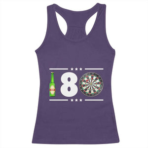 Darts Master 180 And Beer Racerback Tank Top Funny Bullseye Shooter Gift TS12 Purple Print Your Wear