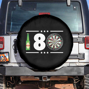 Darts Master 180 And Beer Spare Tire Cover Funny Bullseye Shooter Gift TS12 No hole Black Print Your Wear