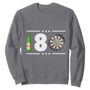 Darts Master 180 And Beer Sweatshirt Funny Bullseye Shooter Gift TS12 Charcoal Print Your Wear