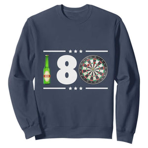 Darts Master 180 And Beer Sweatshirt Funny Bullseye Shooter Gift TS12 Navy Print Your Wear