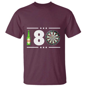 Darts Master 180 And Beer T Shirt Funny Bullseye Shooter Gift TS12 Maroon Print Your Wear