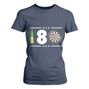 Darts Master 180 And Beer T Shirt For Women Funny Bullseye Shooter Gift TS12 Navy Print Your Wear