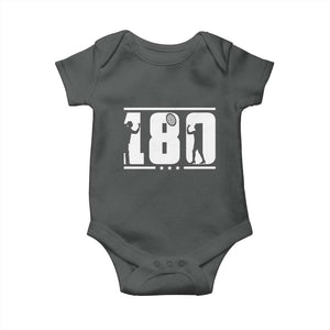 Darts 180 Max Score Player Baby Onesie Darts Fan Gift TS12 Dark Heather Print Your Wear