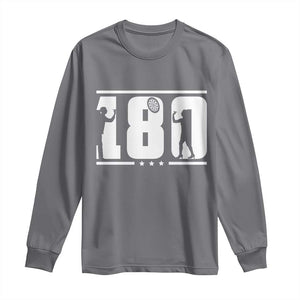 Darts 180 Max Score Player Long Sleeve Shirt Darts Fan Gift TS12 Charcoal Print Your Wear