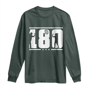 Darts 180 Max Score Player Long Sleeve Shirt Darts Fan Gift TS12 Dark Forest Green Print Your Wear