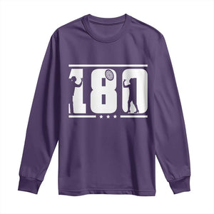Darts 180 Max Score Player Long Sleeve Shirt Darts Fan Gift TS12 Purple Print Your Wear