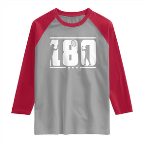 Darts 180 Max Score Player Raglan Shirt Darts Fan Gift TS12 Sport Gray Red Print Your Wear