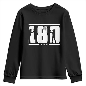 Darts 180 Max Score Player Youth Sweatshirt Darts Fan Gift TS12 Black Print Your Wear