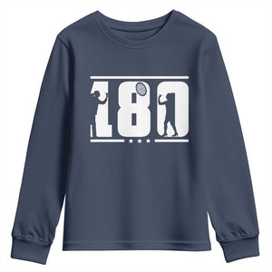Darts 180 Max Score Player Youth Sweatshirt Darts Fan Gift TS12 Navy Print Your Wear