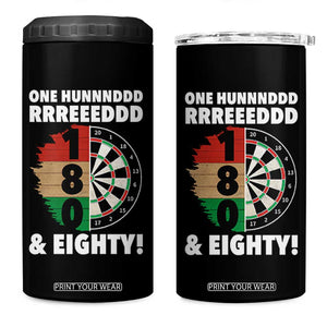 One Hundred And Eighty 4 in 1 Can Cooler Tumbler Funny Darts Player Gift TS12 One Size: 16 oz Black Print Your Wear