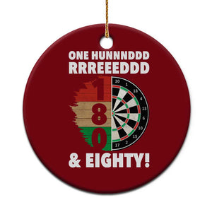 One Hundred And Eighty Ceramic Ornament Funny Darts Player Gift TS12 1pc Red Print Your Wear