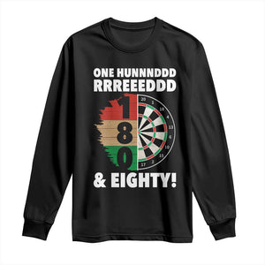 One Hundred And Eighty Long Sleeve Shirt Funny Darts Player Gift TS12 Black Print Your Wear