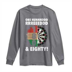 One Hundred And Eighty Long Sleeve Shirt Funny Darts Player Gift TS12 Charcoal Print Your Wear