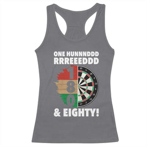 One Hundred And Eighty Racerback Tank Top Funny Darts Player Gift TS12 Charcoal Print Your Wear