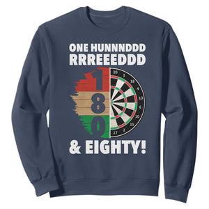 One Hundred And Eighty Sweatshirt Funny Darts Player Gift TS12 Navy Print Your Wear