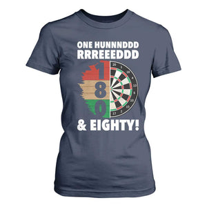 One Hundred And Eighty T Shirt For Women Funny Darts Player Gift TS12 Navy Print Your Wear