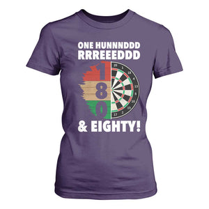 One Hundred And Eighty T Shirt For Women Funny Darts Player Gift TS12 Purple Print Your Wear