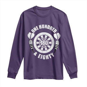 Triple 20 Master Dartist Gift Long Sleeve Shirt One Hundred And Eighty TS12 Purple Print Your Wear