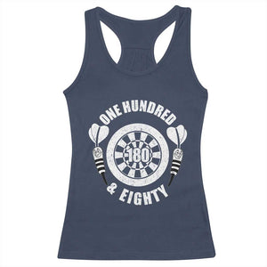 Triple 20 Master Dartist Gift Racerback Tank Top One Hundred And Eighty TS12 Navy Print Your Wear