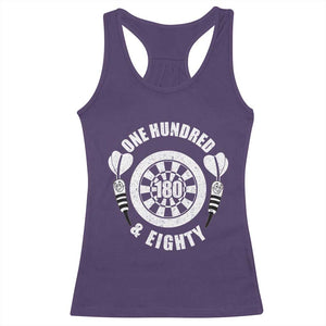 Triple 20 Master Dartist Gift Racerback Tank Top One Hundred And Eighty TS12 Purple Print Your Wear