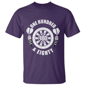 Triple 20 Master Dartist Gift T Shirt One Hundred And Eighty TS12 Purple Print Your Wear