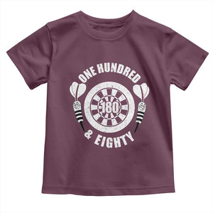 Triple 20 Master Dartist Gift Toddler T Shirt One Hundred And Eighty TS12 Maroon Print Your Wear