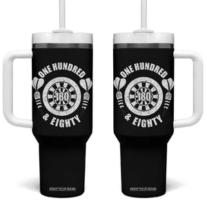 Triple 20 Master Dartist Gift Tumbler With Handle One Hundred And Eighty TS12 One Size: 40 oz Black Print Your Wear
