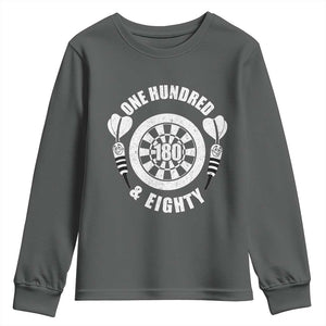 Triple 20 Master Dartist Gift Youth Sweatshirt One Hundred And Eighty TS12 Dark Heather Print Your Wear